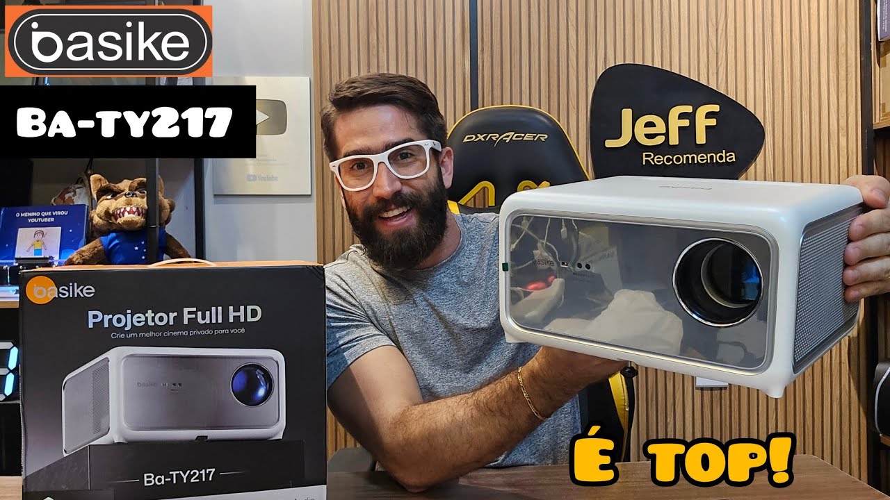 BASIKE BA-TY217: PROJETOR TOP DE LINHA COM ATÉ 220 POLEGADAS FULL HD 4K (Unboxing/Analise)