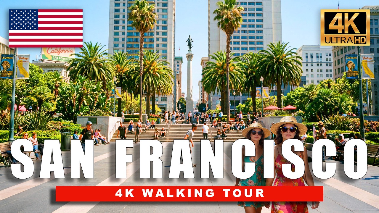 SAN FRANCİSCO, California 4K Walking Tour | Fisherman's Wharf to Union Square City Tour | HDR 60fps
