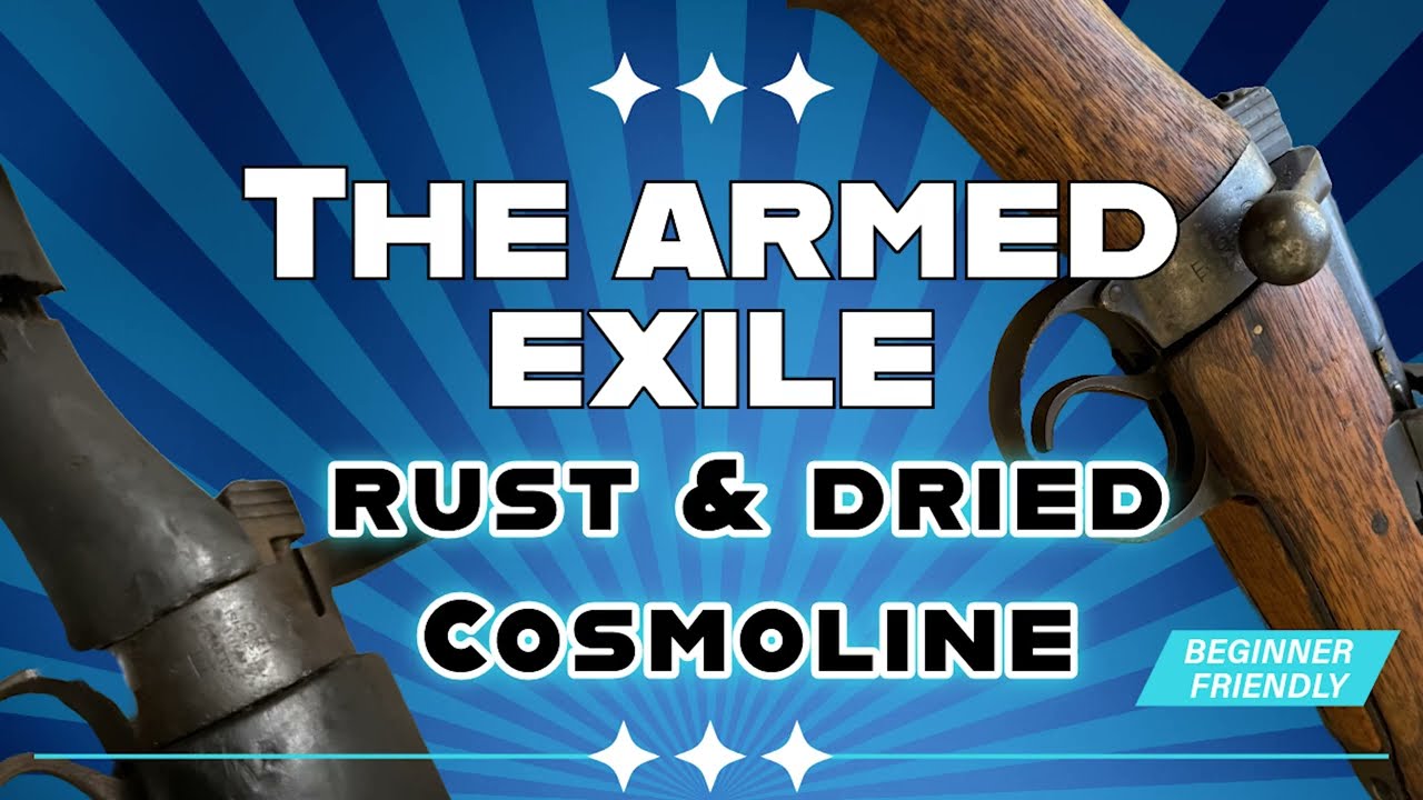 Очистка сухим космолином и восстановление металла на старом оружии