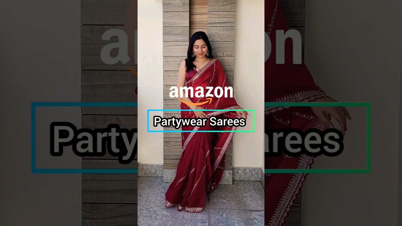 Amazon Partywear Sarees #partywearsaree #shorts #ytshorts #amazon