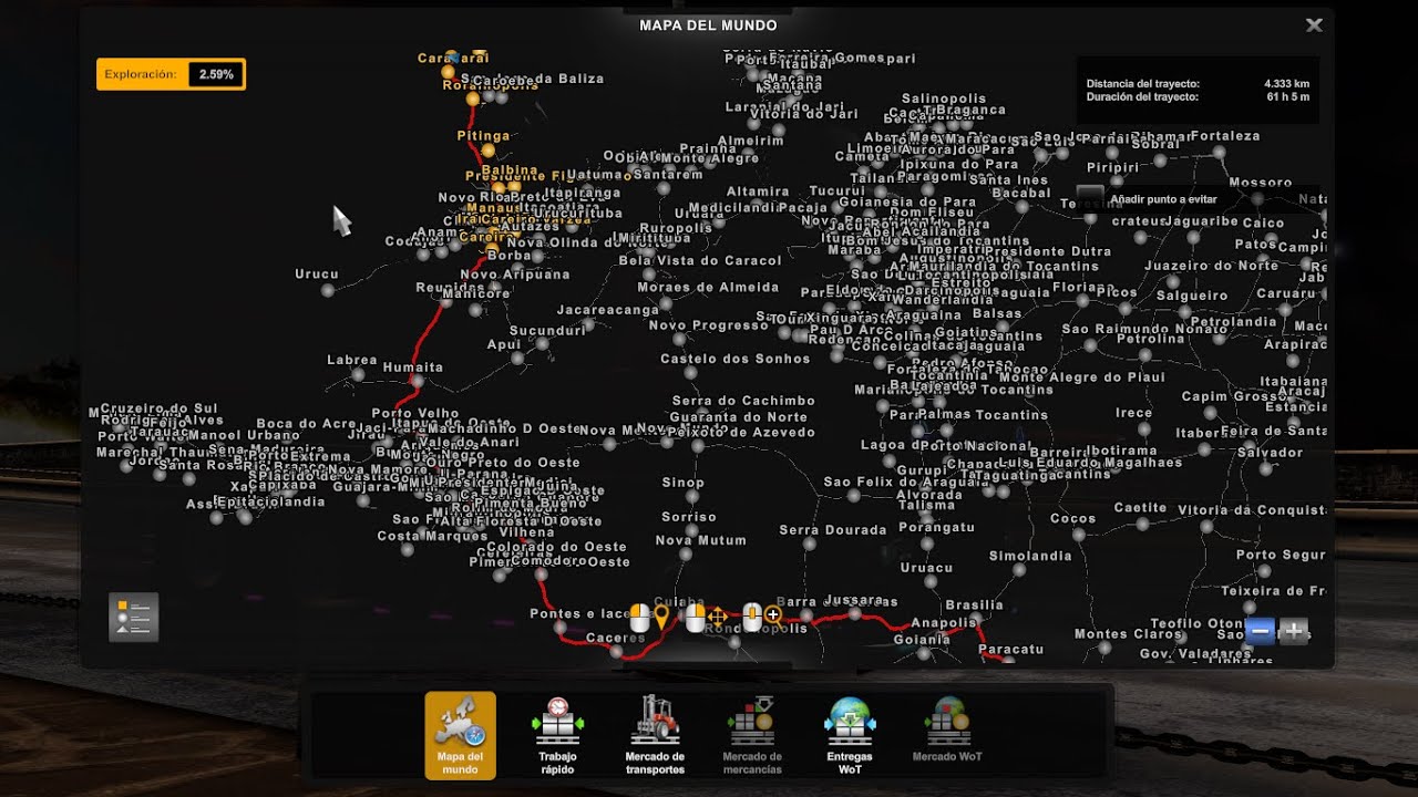 LA ruta mas larga que eh echo ... 4000km mapa brasil