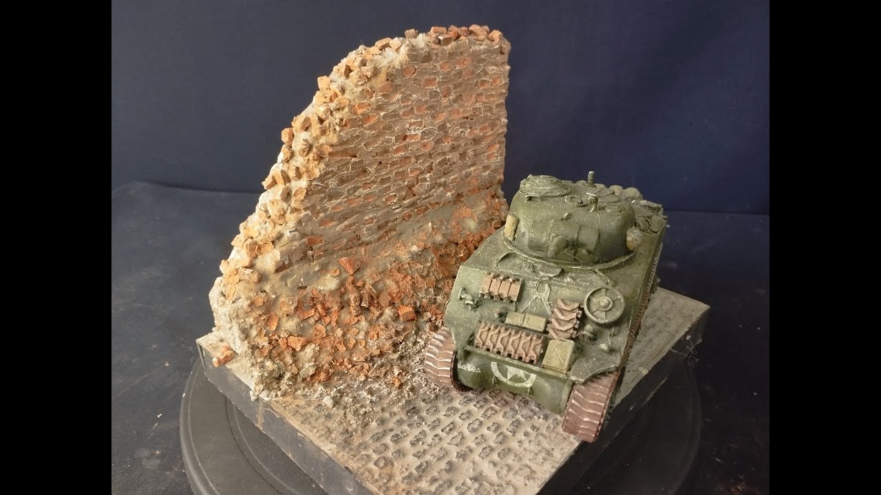 Easy brick wall diorama. Step by step scratch build modelling.