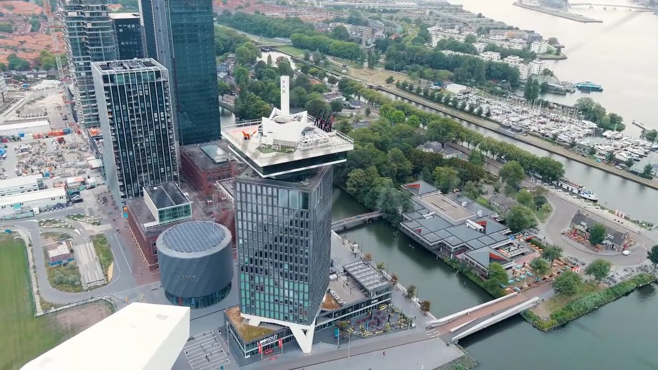 Amsterdam, Netherlands. ADAM Toren is the most fashionable tower in Amsterdam. It is located in t...