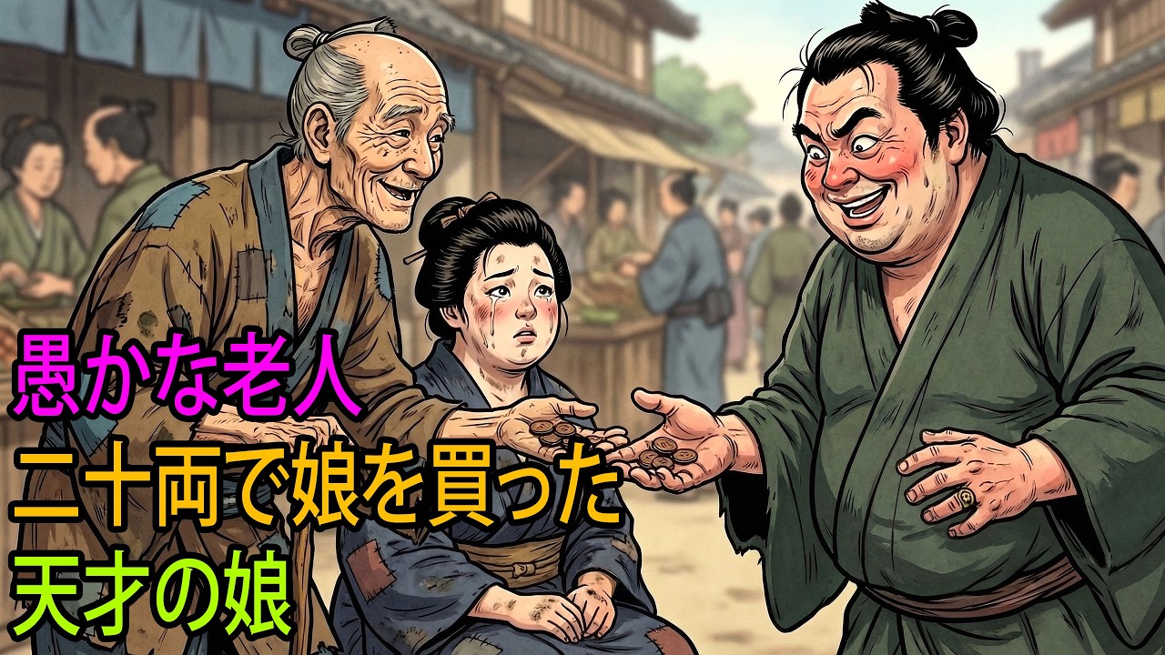 孤児の大柄な娘は売られ、皆から「役立たず」と嘲笑われていた。だが、誰もが見下すその最中、一人の老人だけが銀二両を払い、彼女を身請けした｜泣ける話｜民話｜昔話｜