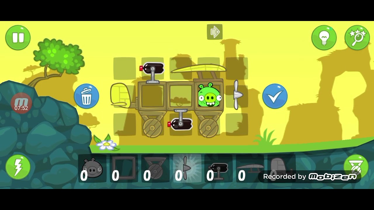 Король свиней летает в игре Bad Piggies 