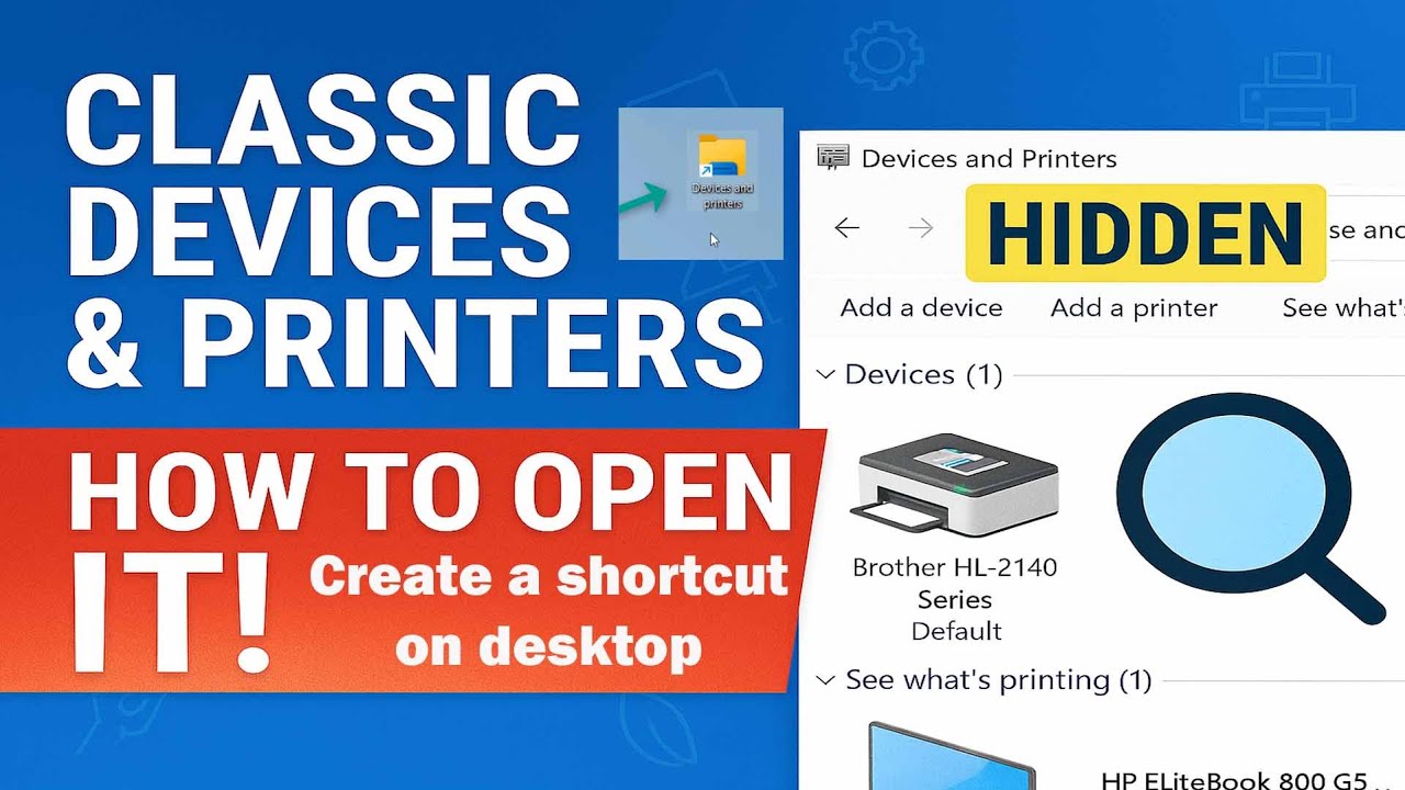 How to Open Classic Devices and Printers panel in Windows 10/11