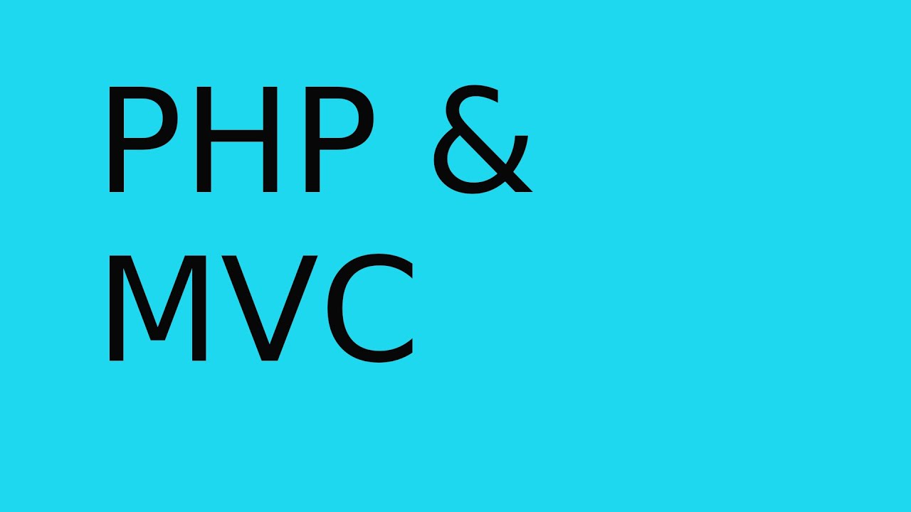 PHP et l'architecture MVC