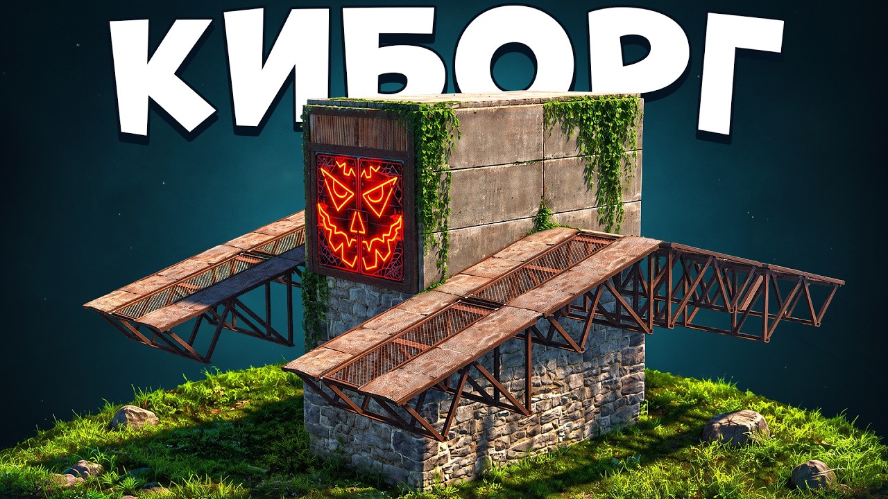 Киборг. Идеальный Дом для ДУО / ТРИО / КВАД с ОПЕНКОРОМ, БУНКЕРАМИ и НЫЧКАМИ в раст rust