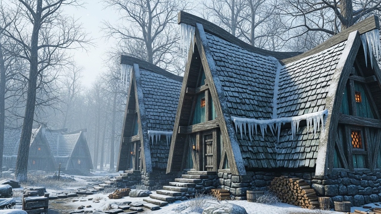 Forgotten Celtic Winter Village — Medieval Fantasy Ambient Music for Sleep & Relax