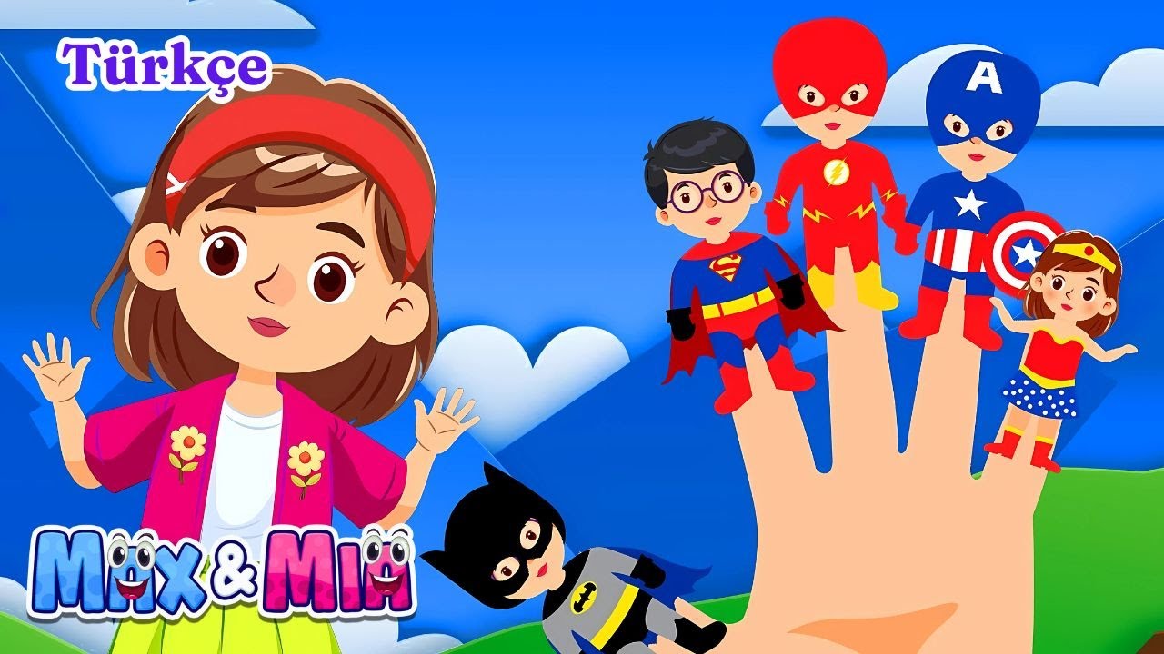 S&uuml;perkahramanlar Parmak Ailesi ve Daha Fazlası 🦸&zwj;♂️🎵 | T&uuml;rk&ccedil;e &Ccedil;ocuk Şarkıları &ndash; Max and Mia