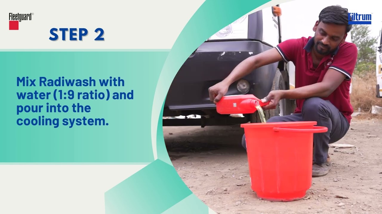 Demo: How to use the Fleetguard Coolant Kit: Radiwash and Fleetcool HD