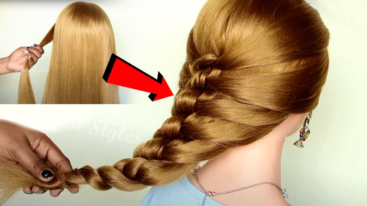 everyday hairstyles for medium long hair || long braided hairstyles || hairstyle girl | juda style