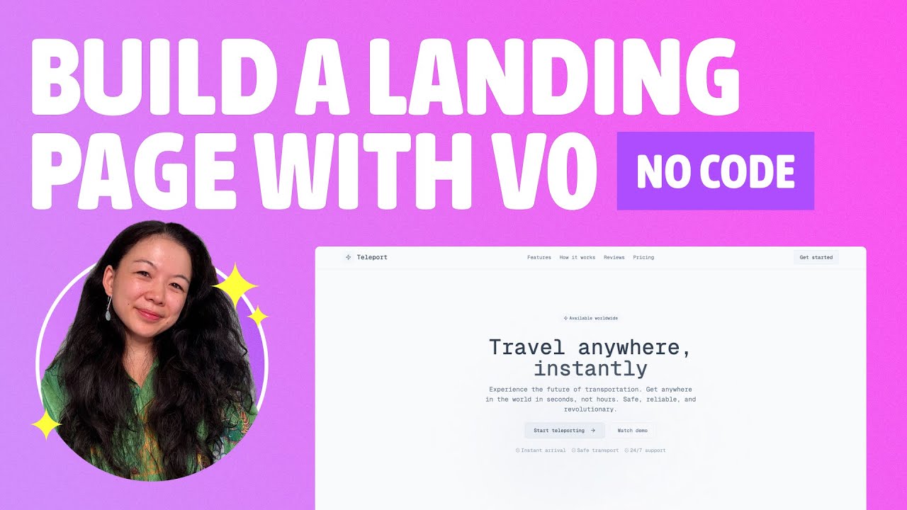 build a landing page with v0 from scratch