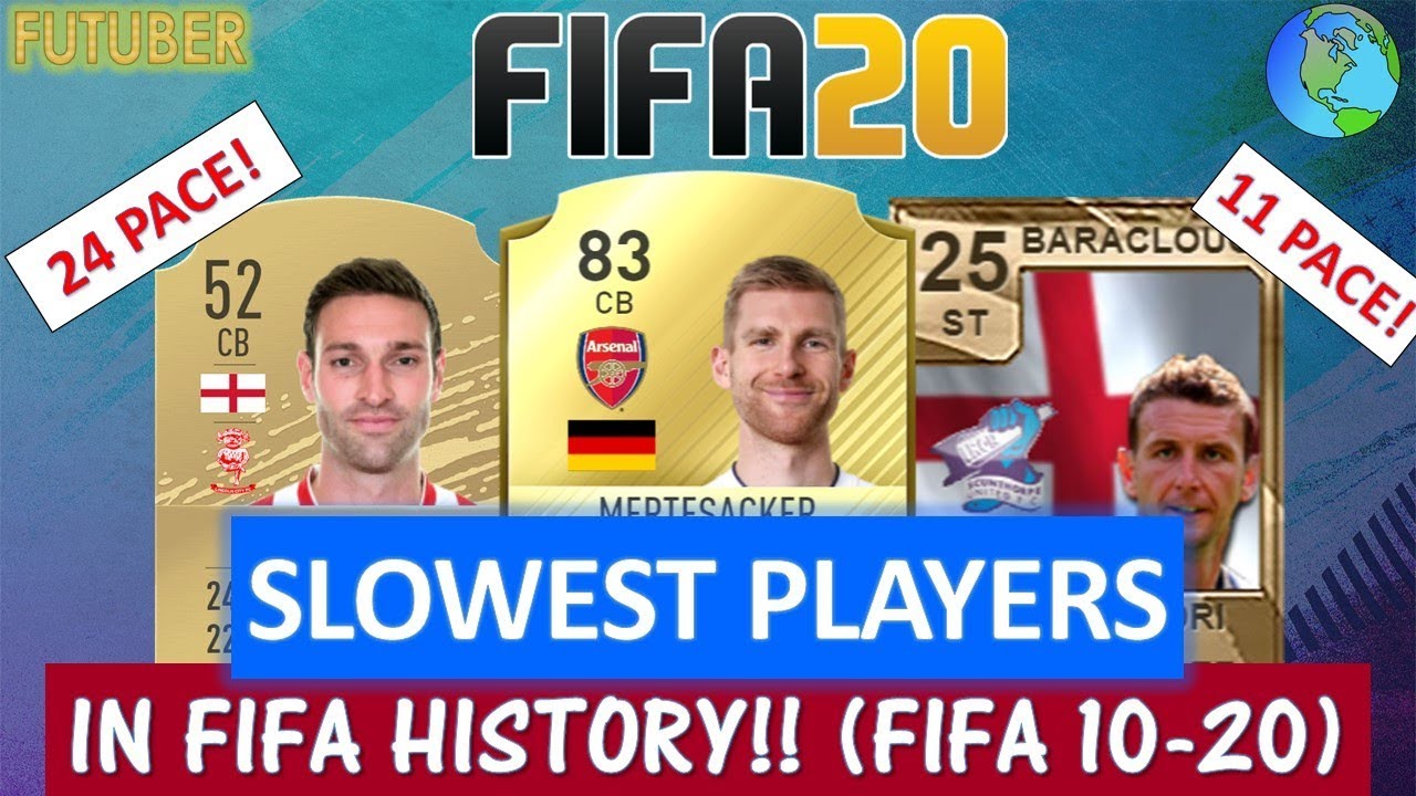 SLOWEST PLAYERS IN FIFA HISTORY!! FT MERTESACKER, BARACLOUGH ETC... (FIFA 20 SLOWEST PLAYERS)