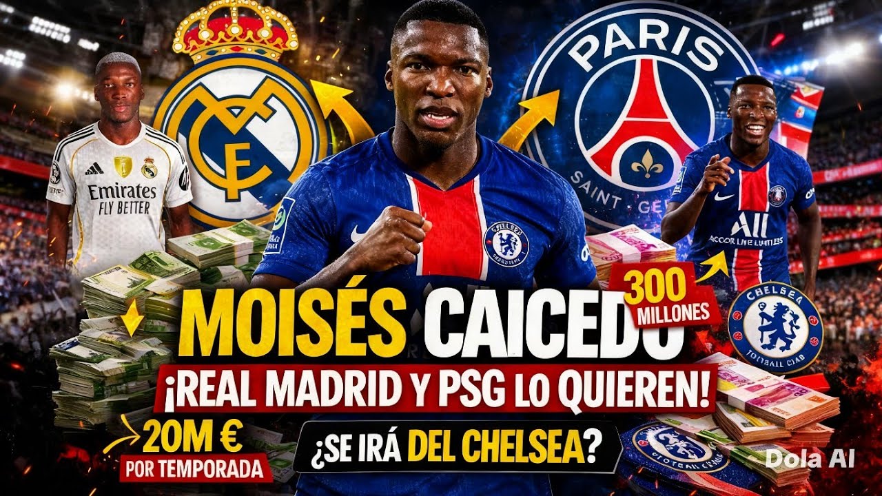 ¡BOMBAZO! Real Madrid y PSG pelean por Moisés Caicedo