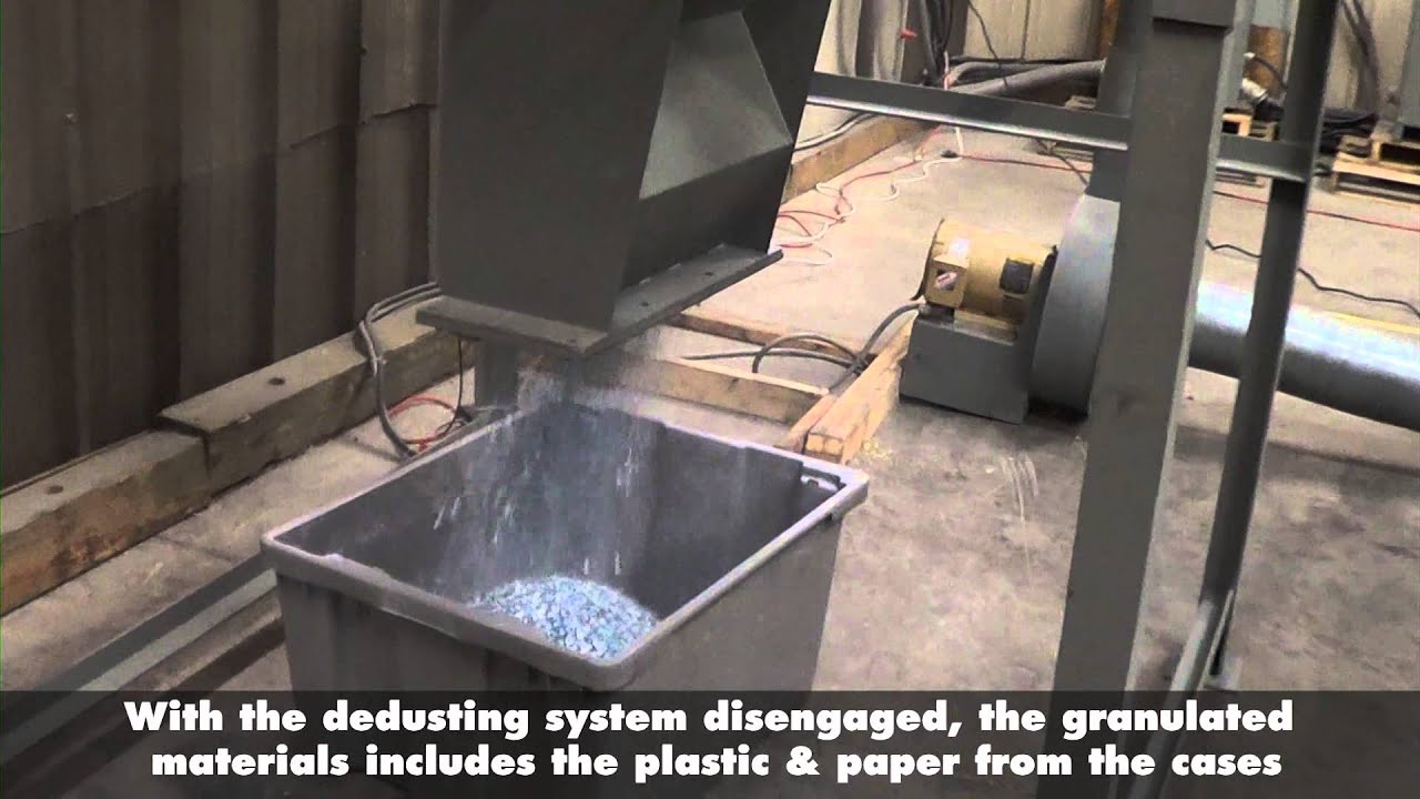 Granulating & Recycling Plastic CD/DVD Jewel Cases