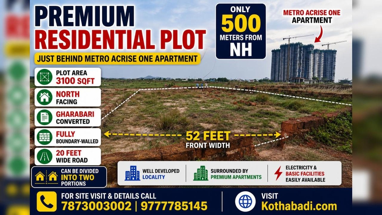 Best Residential Plot Near Metro One World Apartment 🔥 3100 Sqft Gharabari Plot At Tamando