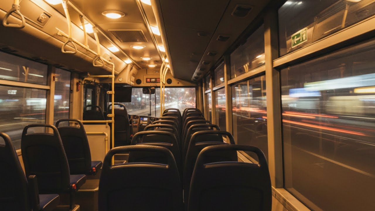 Bus Ambience White Noise | 1 Hour
