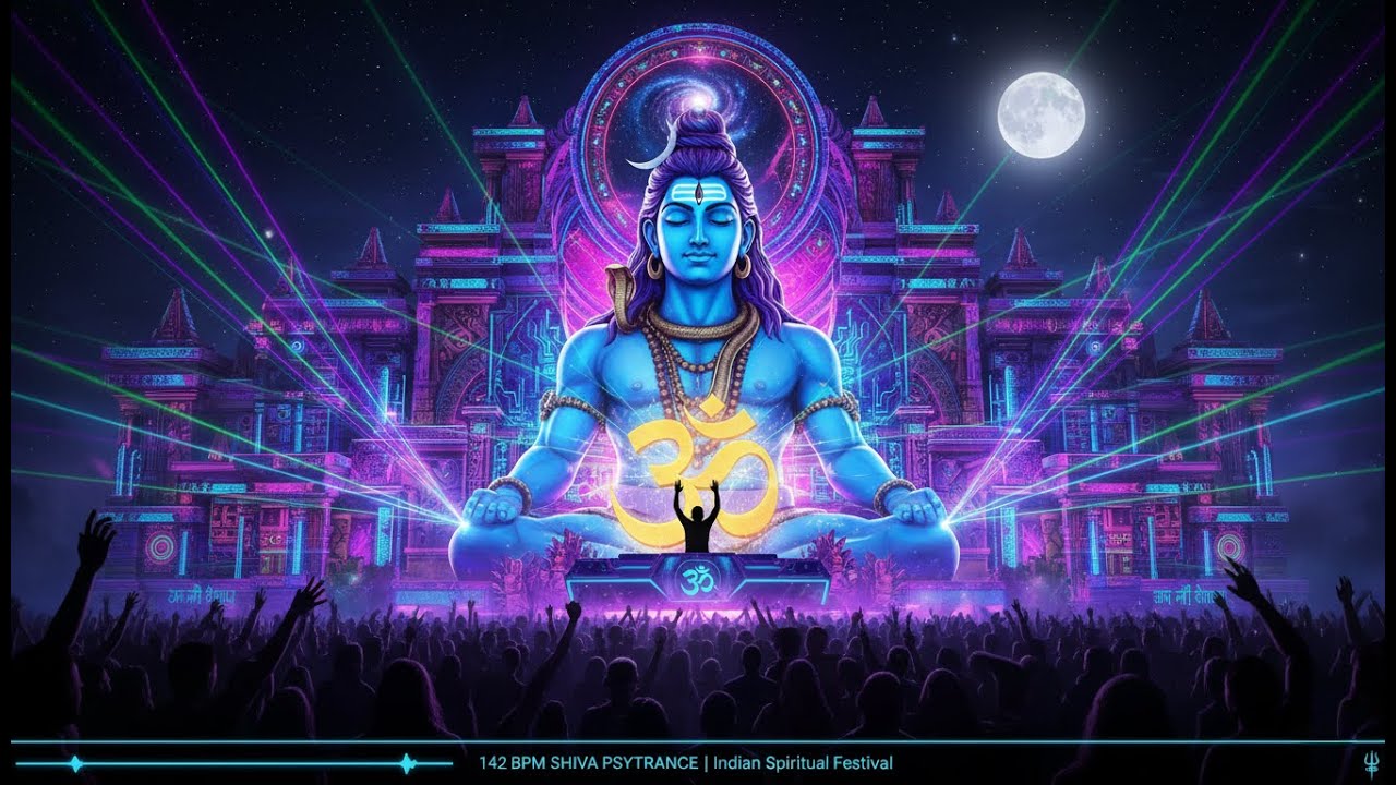 Shiva Psytrance 🕉️ 142 BPM | Indian Spiritual Festival | Cosmic Goa Trance Journey