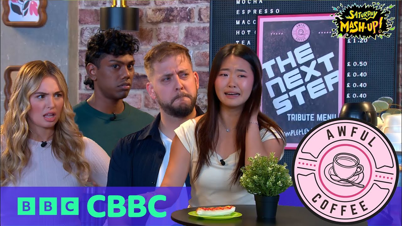 The Next Step Cast visit an AWFUL Coffee Shop! 🫣☕ | Saturday Mash-Up! | CBBC