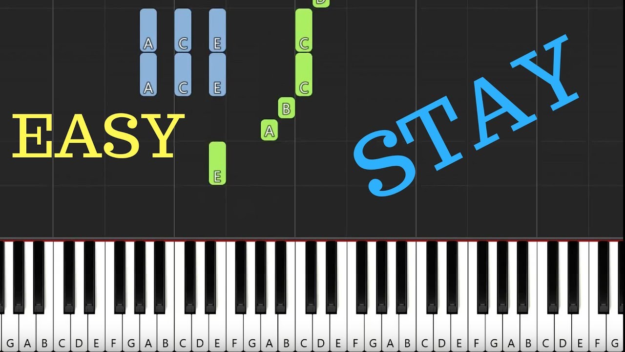 Rihanna - Stay ft. Mikky Ekko -  EASY Piano Tutorial