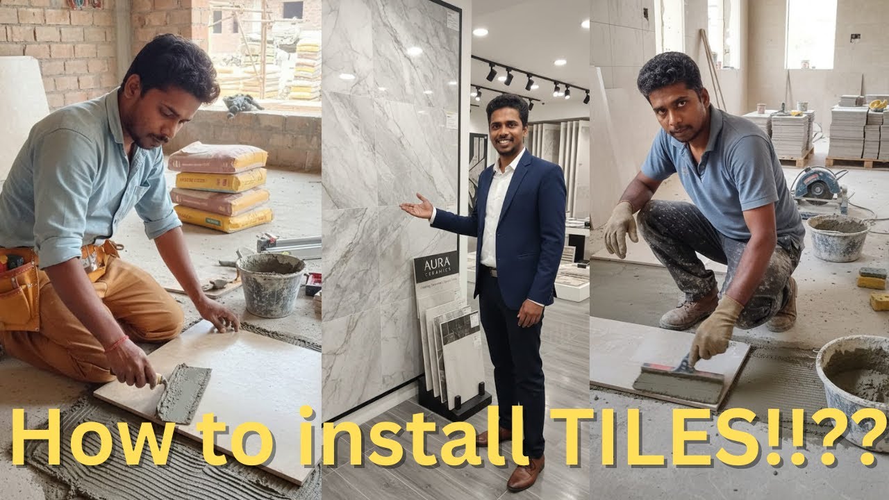 How to install tiles on WALL, FLOOR and BATHROOM | Anbu's Life|