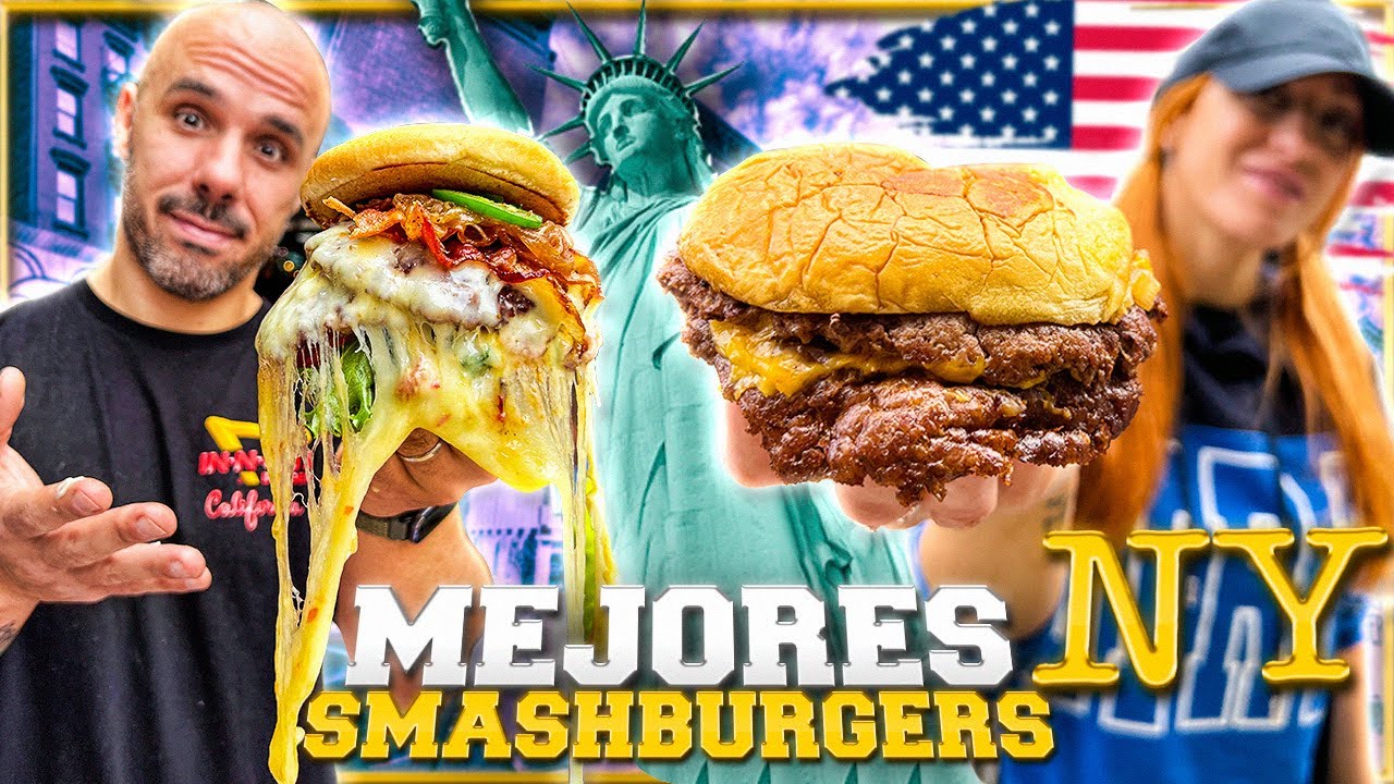 COMEMOS LAS MEJORES SMASH BURGERS de NUEVA YORK * BUENAS, BONITAS Y BARATAS *