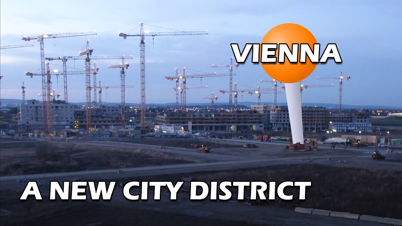 Building a NEW CITY DISTRICT on a PLAIN FIELD - CINEMATIC TIMELAPSE - Seestadt Aspern