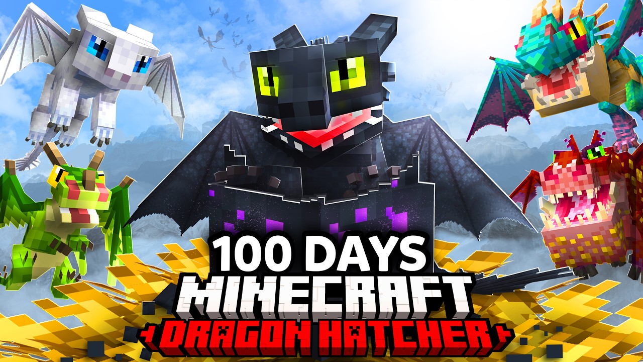 I Survived 100 Days as a DRAGON HATCHER in How To Train Your Dragon Minecraft Hardcore!