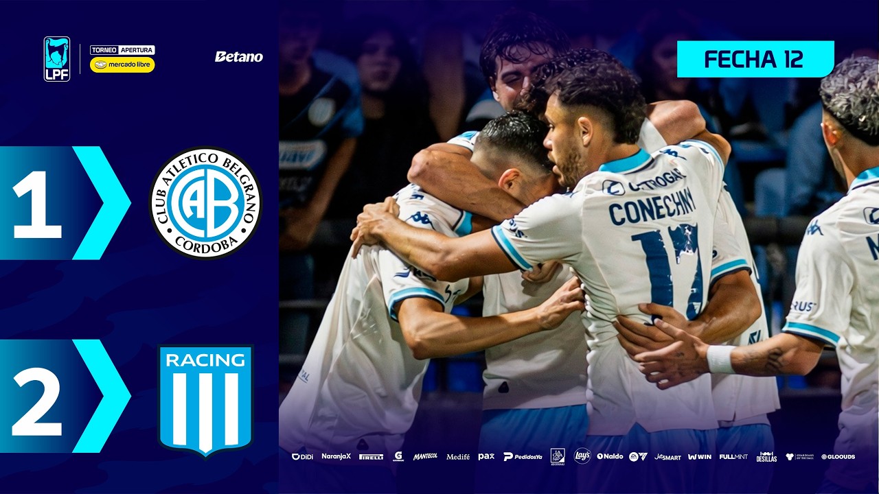 BELGRANO 1 - 2 RACING | Resumen del partido | #TorneoMercadoLibre 2026 🏆