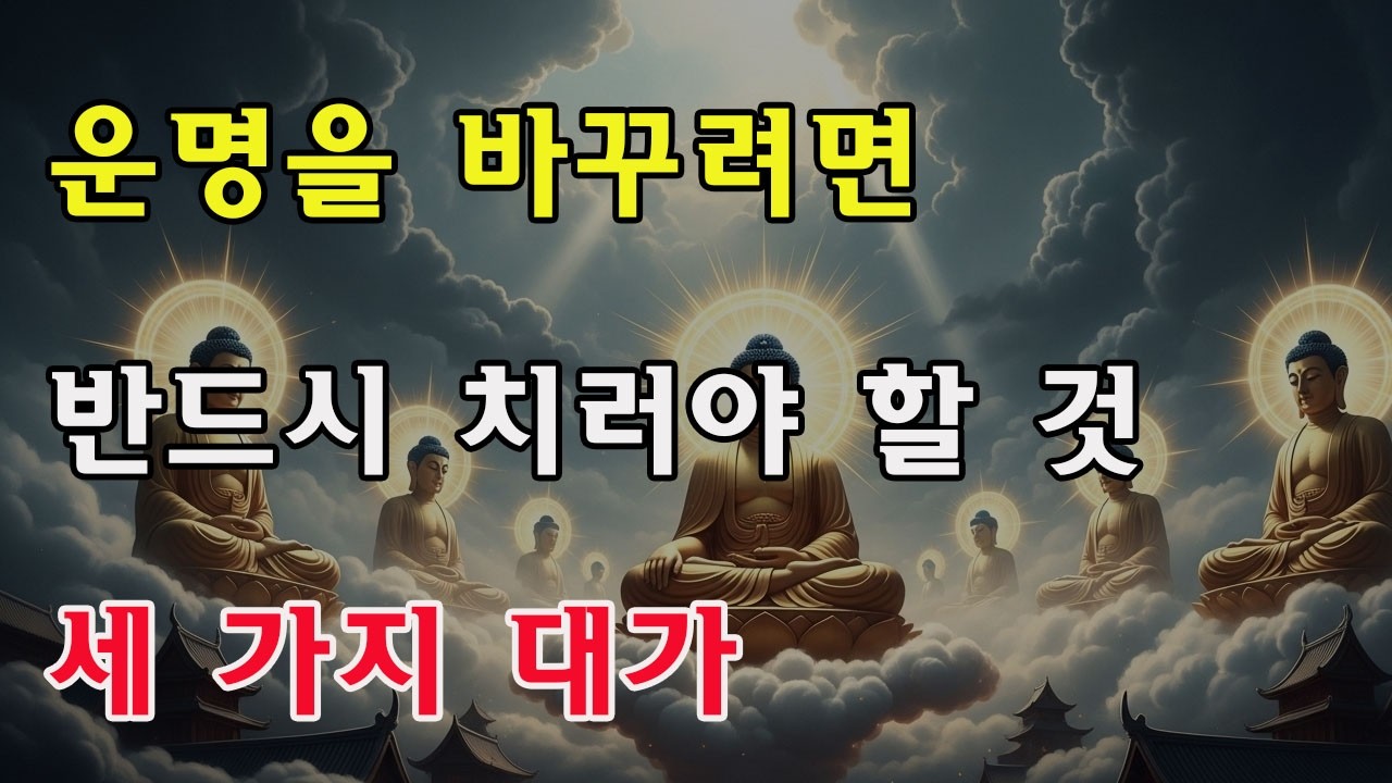 한 사람이 운명을 바꾸고 싶다면, 부처님 말씀: 이 세 가지 대가를 치러야 한다! 깨닫는 순간 인생이 달라진다!