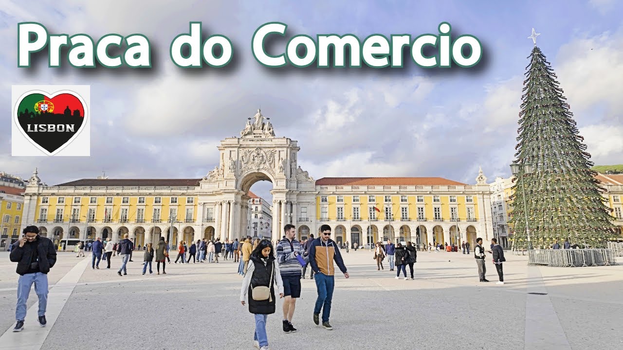 Lisbon Portugal 4K Walking Tour 🇵🇹 Epic Ocean Views from Commerce Square