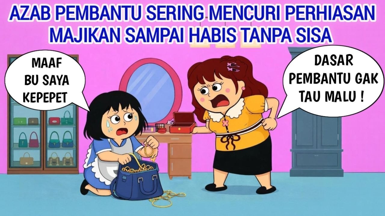 AZAB PEMBANTU SERING MENCURI PERHIASAN MAJIKAN SAMPAI HABIS TANPA SISA | ANIMASI AZAB