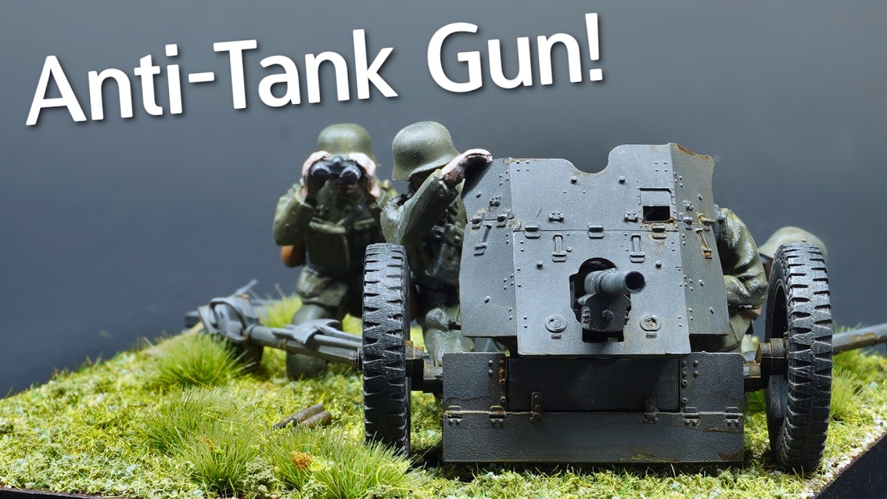 Building The Tamiya Pak 35/36 3.7cm Anti-Tank Gun Plastic Model Kit in 1/35 Scale! Build & Review