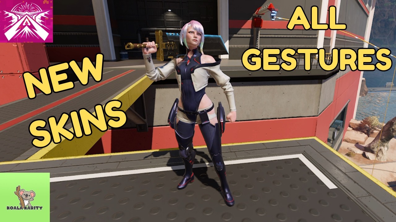 New Iconic Skin for Axle (Lucy), S29 Cyberpunk 2077 Event, All Gestures. [Apex Legends - July26]