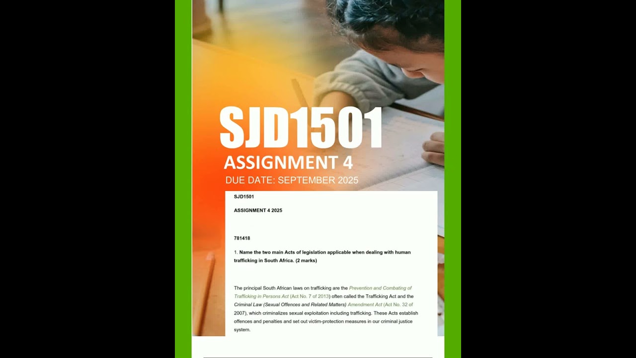 SJD1501 Assignment 4 Semester 2 2025 Due September 202512