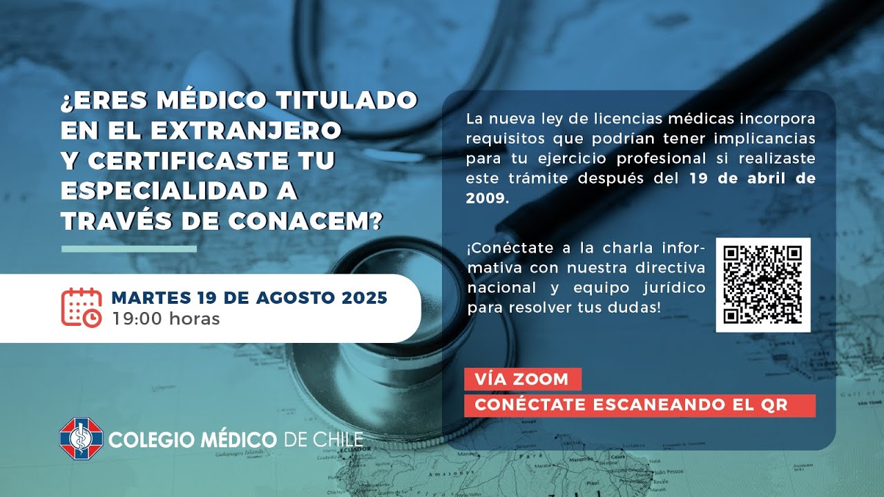 Charla informativa para médicos certificados por CONACEM acogidos a la Ley Nº20.985