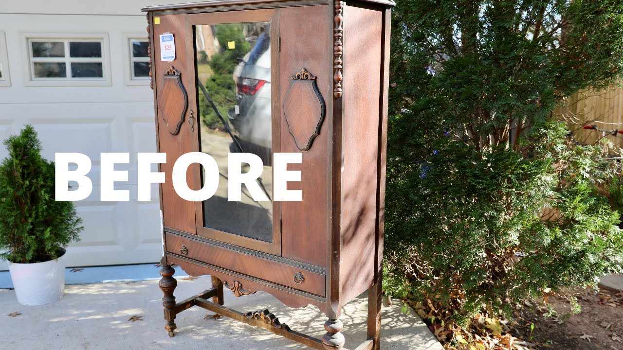 BEFORE & AFTER: How to Paint a China Cabinet - Thrift Diving