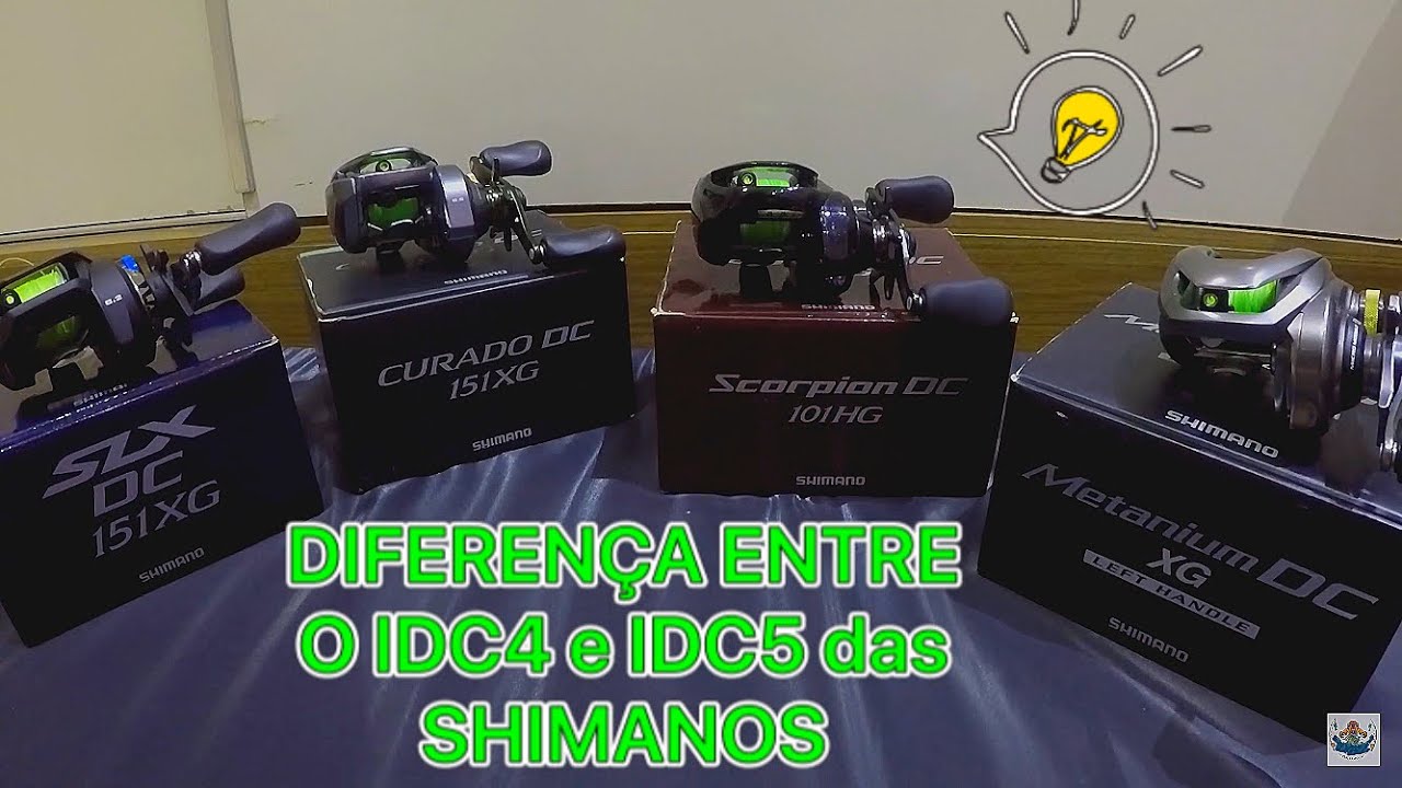 CARRETILHAS SHIMANO DC, DIFERENÇA ENTRE IDC4 E IDC5. METANIUM DC, SCORPION DC, SLX DC E CURADO DC.