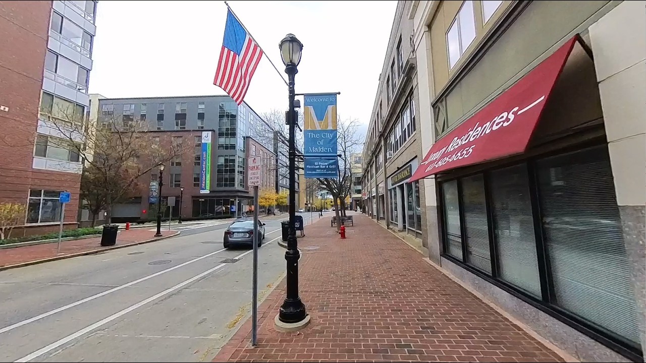 🎵 A beautiful walk through Malden, MA, in the fall (with music)