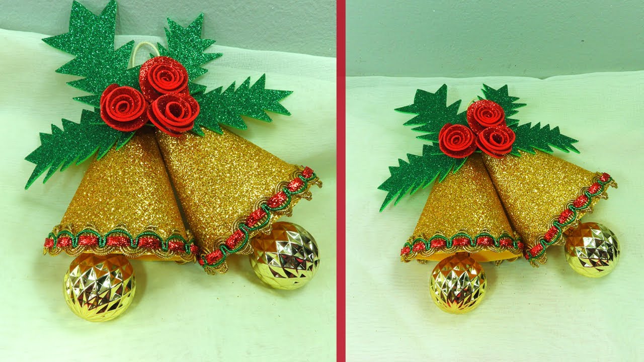Рождественские колокольчики из матовой пены 🎄 Рождественские идеи