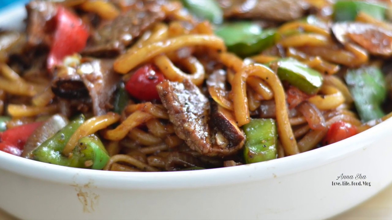 Udon Beef Black Pepper Goreng