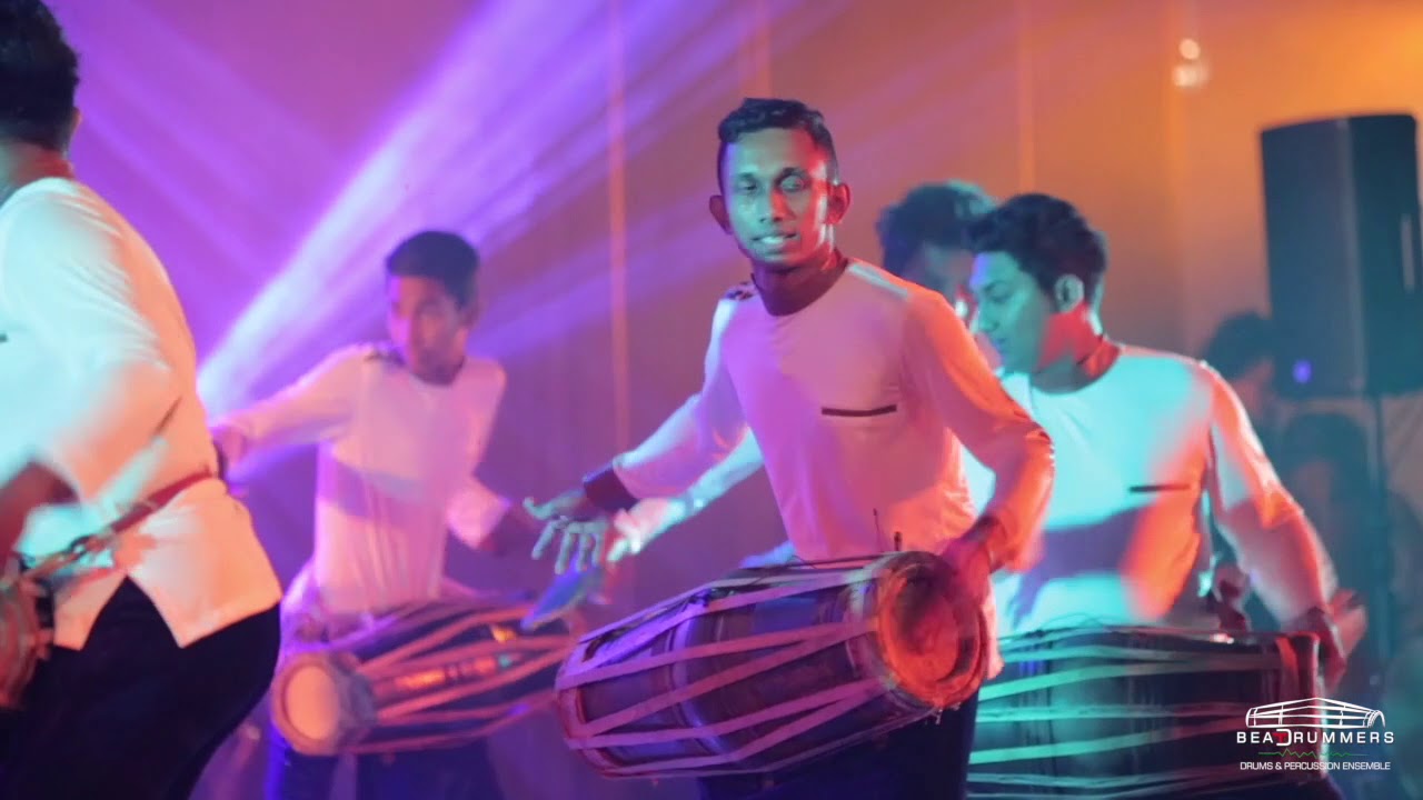 Sachintha with Beat Drummers - Sri lankan traditional drums - Geta bera