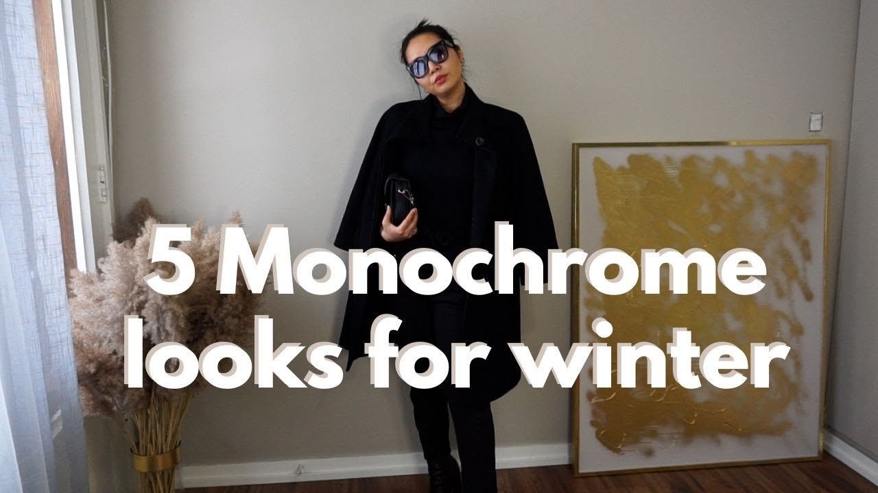 5 MONCHROM LOOKS For WINTER - Outfit Ideas & Minimal Style Wardrobe Basics | Avin Zuri