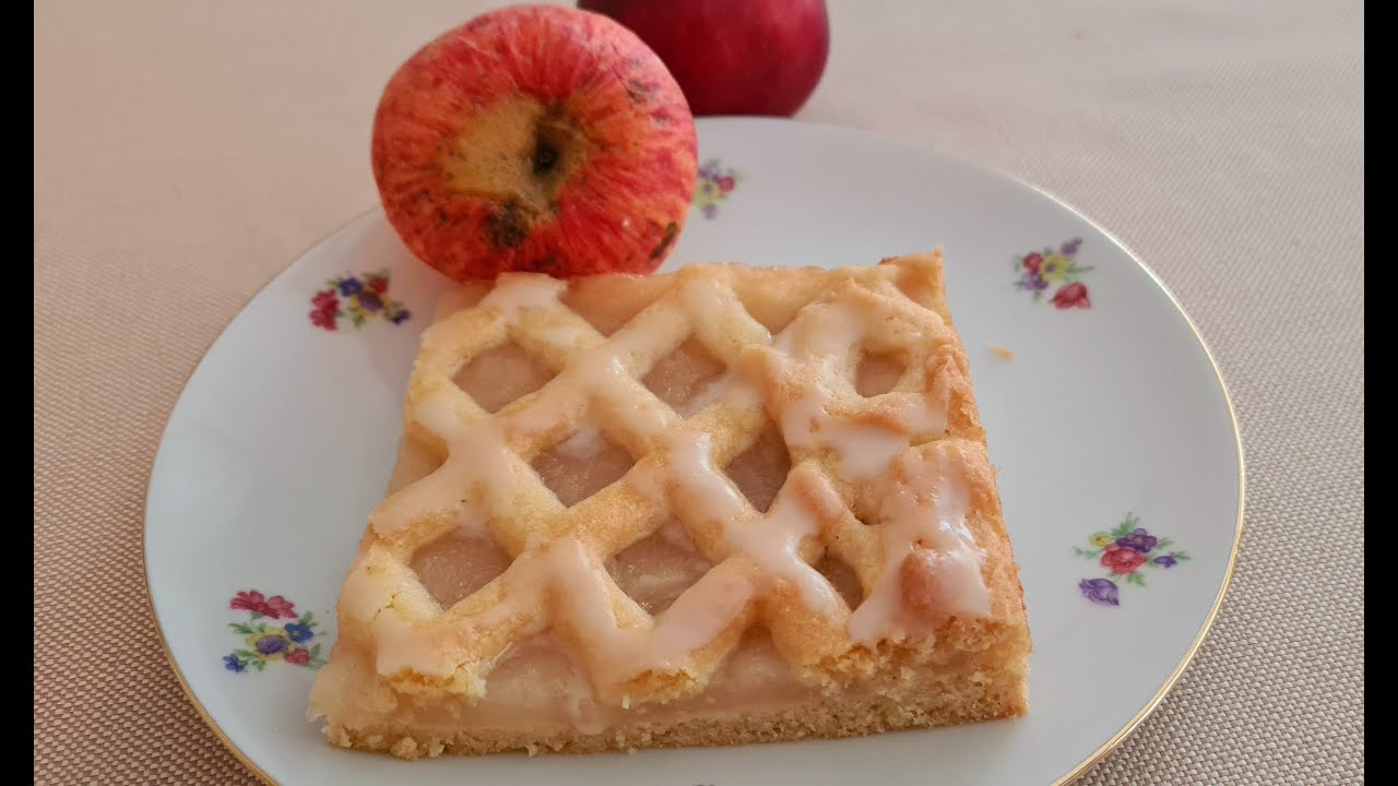Apfelmus Schnitte auf dem Blech mit Gitter  (VEMMiNA)