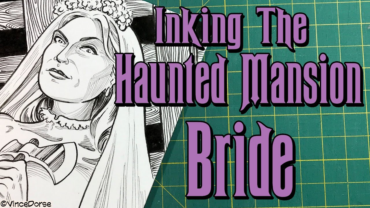 Inking The Haunted Mansion Bride (and Hatbox Ghost bonus)