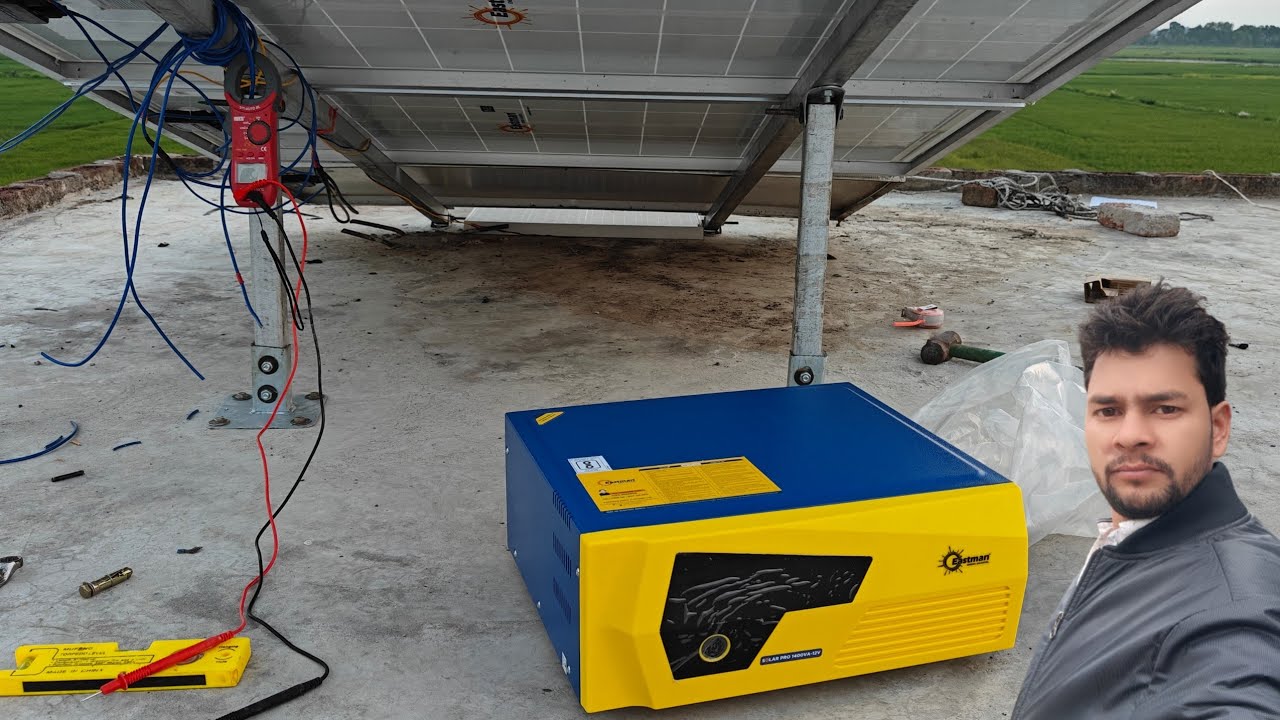 1KW Solar panel Installation|Eastman 1400 va Solar Inverter|Solar Panel Voltage|Wiring