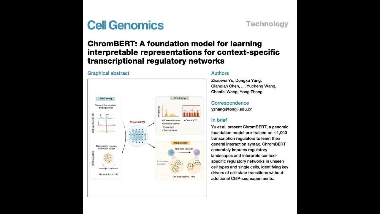 1086-ChromBERT: A Foundation Model for Regulatory Networks