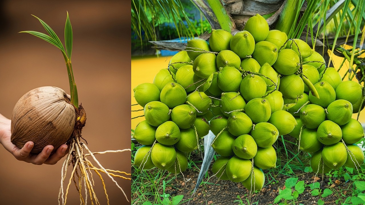 How to grow coconut sweetsop grapes in plastic pot for beginners