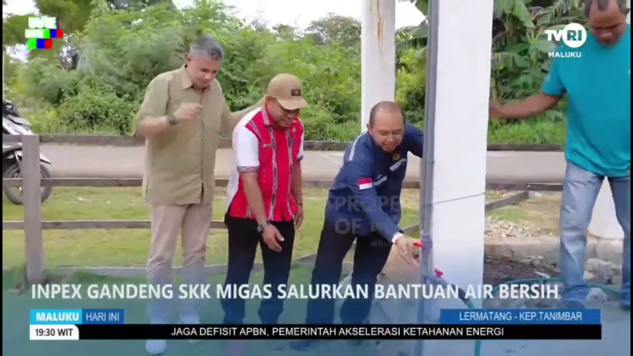 INPEX GANDENG SKK MIGAS SALURKAN BANTUAN AIR BERSIH BAGI MASYARAKAT DI DESA LERMATANG